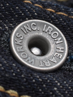 Iron Heart Denim IH-888S-21 21oz Selvedge Denim Medium/High Rise Tapered Cut Jeans - Indigo