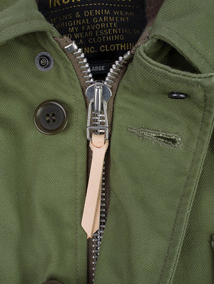 Iron Heart Denim Military Serge A2 Deck Jacket - Olive