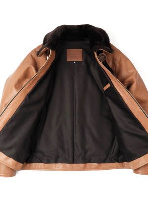 Freenote Cloth Kenai Tan Goat Leather Jacket