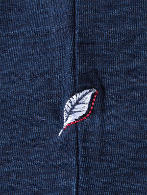 Pure Blue Japan SS-5011-D Knit Short Sleeve T-Shirt Deep Indigo