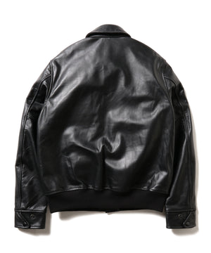 Beams Plus Leather Jacket Black