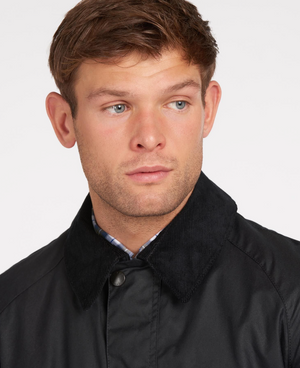 Barbour Ashby Wax Jacket in Navy