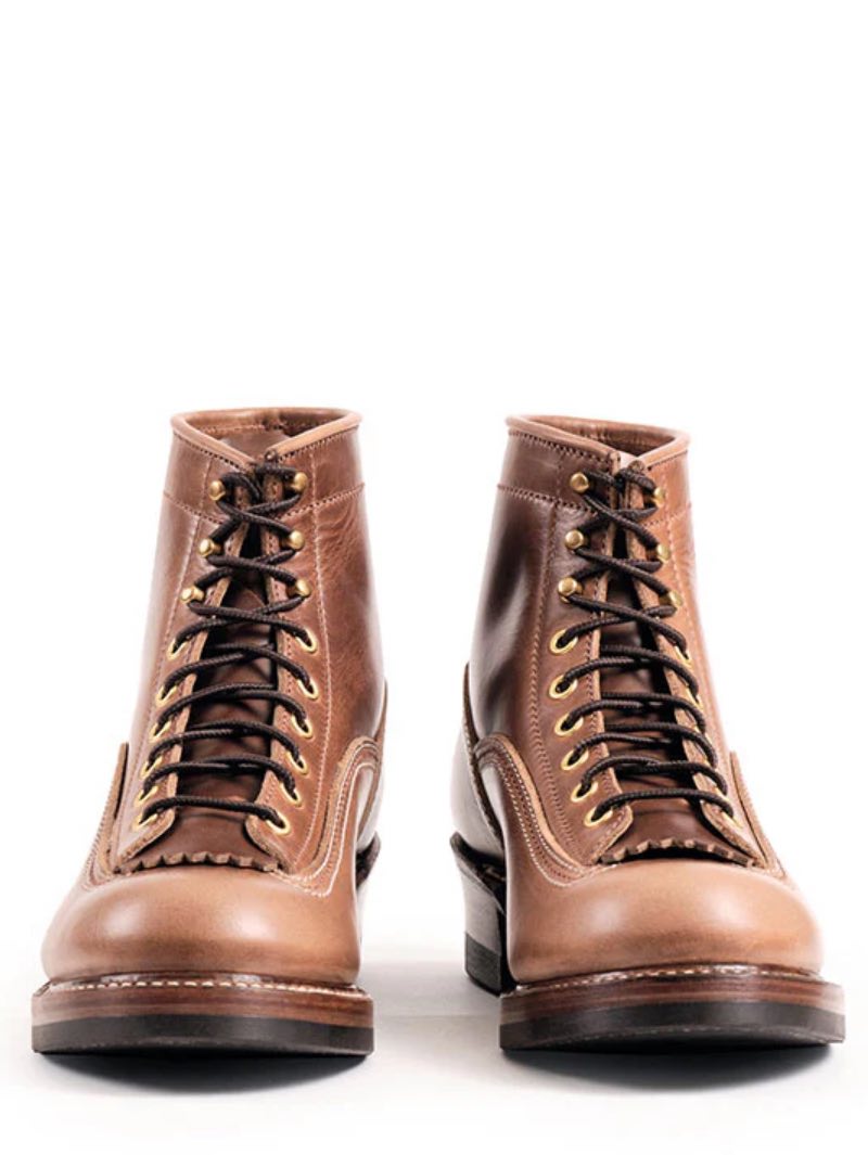John Lofgren Natural Donkey Puncher Boots Horween CXL