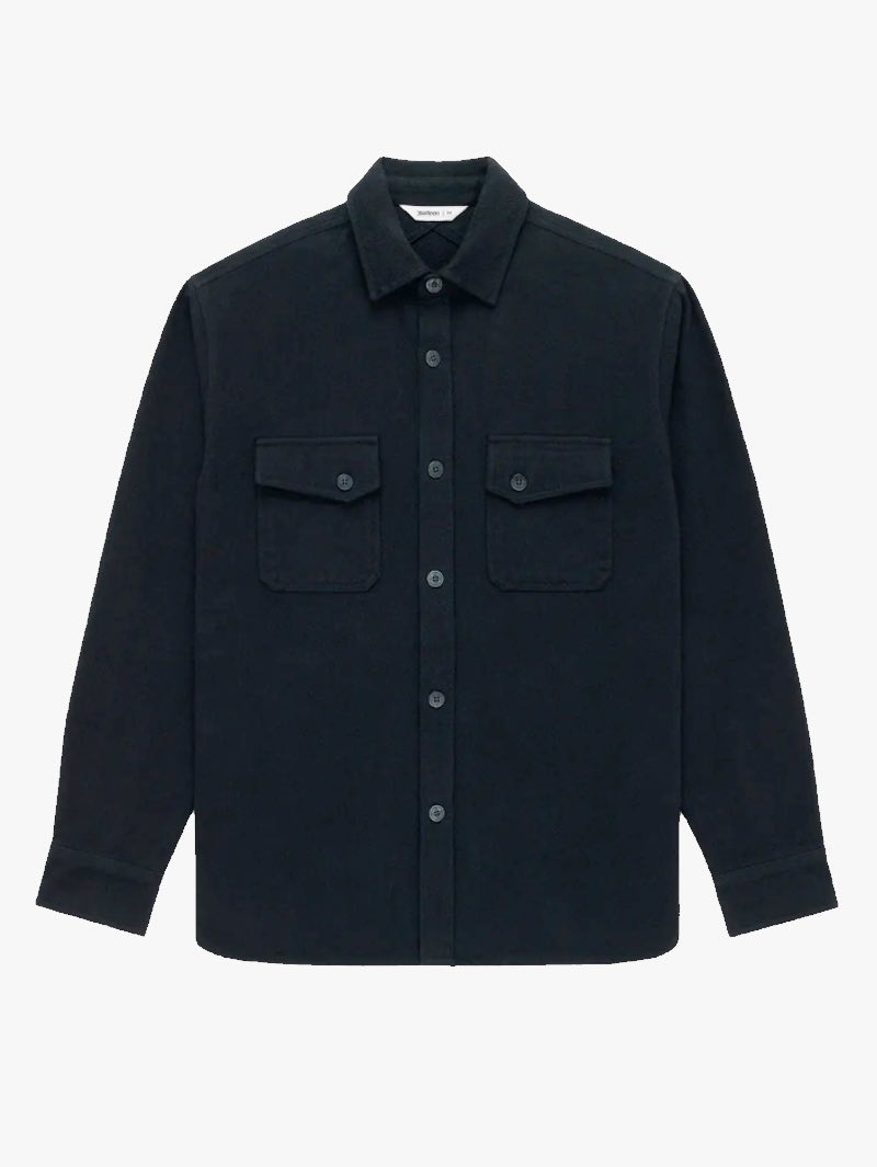 3sixteen Crosscut Flannel Black Twill Shirt