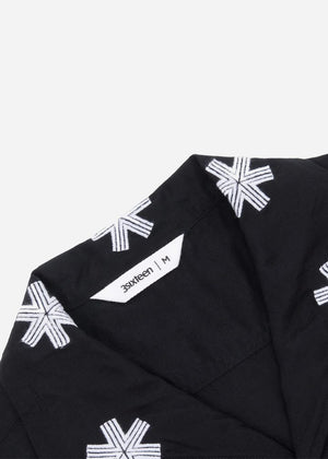 3sixteen Leisure Shirt Black Embroidered Tencel