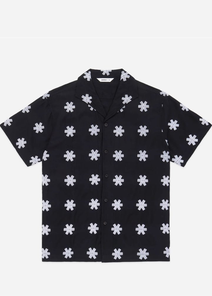 3sixteen Leisure Shirt Black Embroidered Tencel