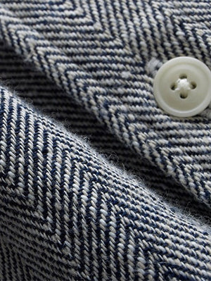 3sixteen Camp Shirt ~ Black Cotton/Linen HBT
