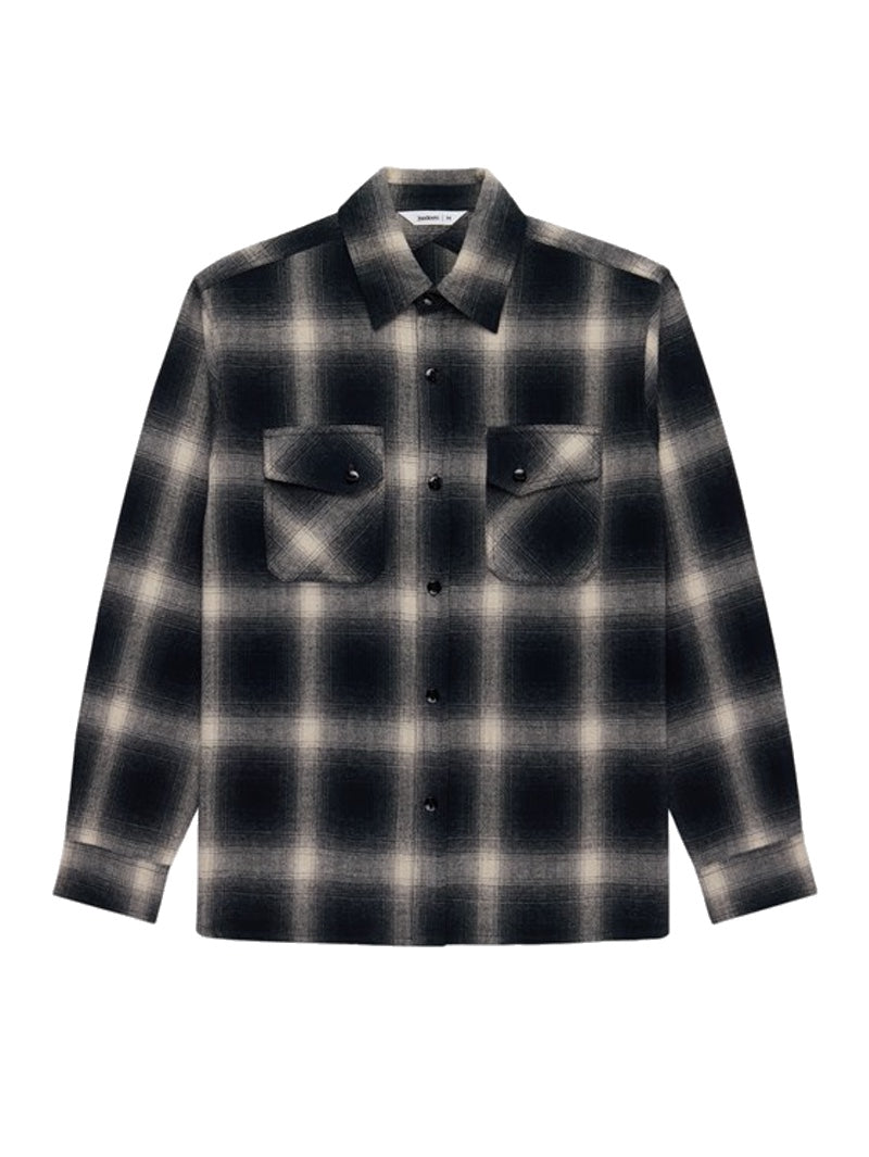 3sixteen Black Ombre Crosscut Flannel Shirt - Mildblend Supply Co