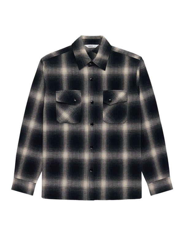 3sixteen Black Ombre Crosscut Flannel Shirt - Mildblend Supply Co