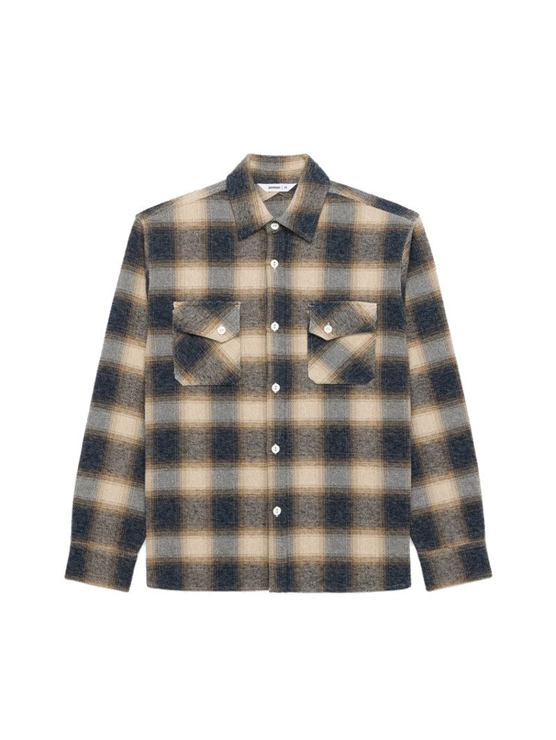 3sixteen Brown/Ecru Crosscut Flannel Shirt