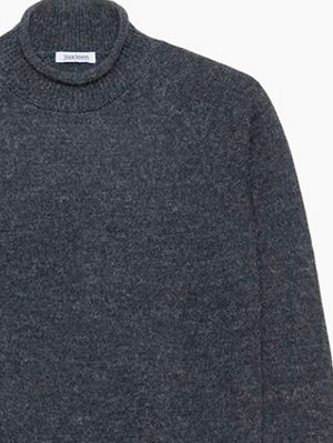 3sixteen Charcoal Baby Alpaca Roll Neck Sweater