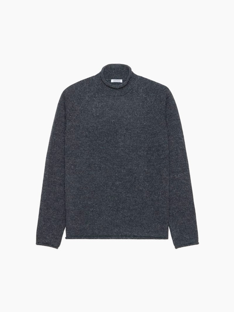 3sixteen Charcoal Baby Alpaca Roll Neck Sweater