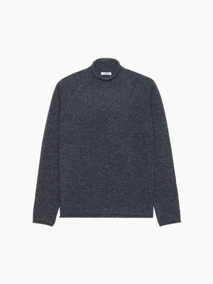 3sixteen Charcoal Baby Alpaca Roll Neck Sweater