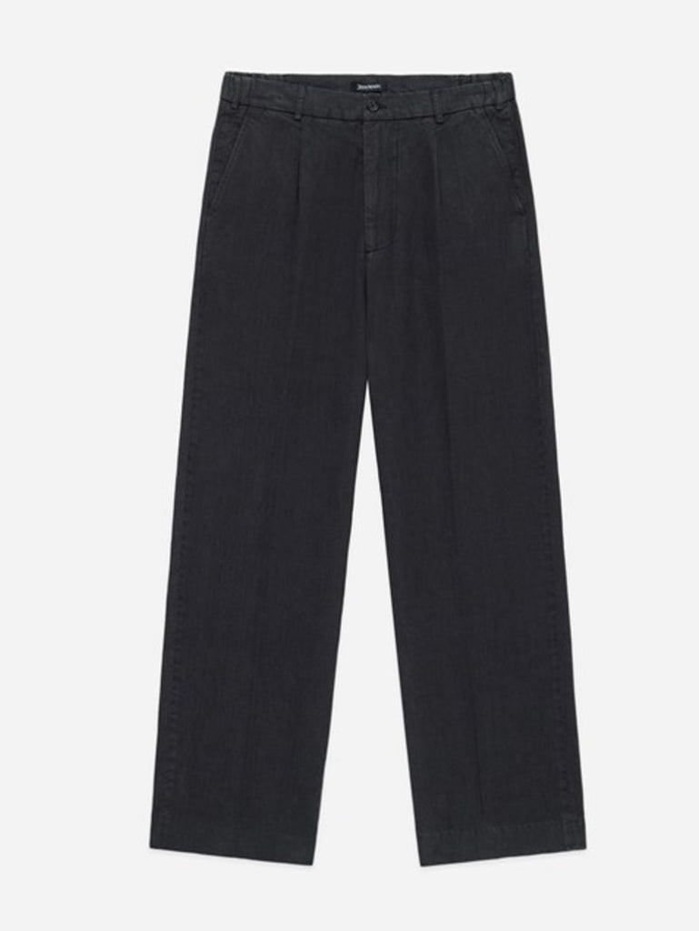 3sixteen Pleated Trouser ~ Black Linen - Mildblend Supply Co