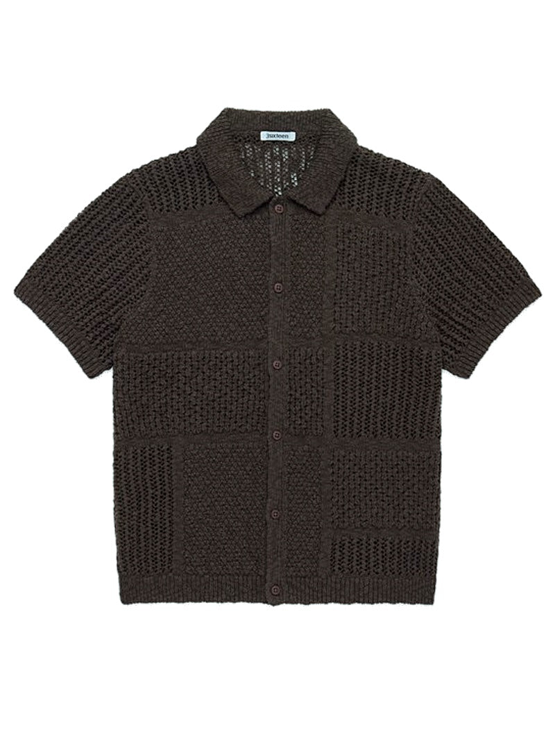 3sixteen Umber De Stijl Knit Short Sleeve Shirt