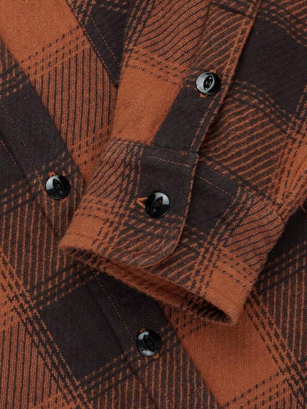 3sixteen Crosscut Flannel Rust Twill Shirt - Mildblend Supply Co