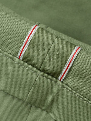 Iron Heart Denim IH-717-OLV 9oz Mercerised Selvedge Cotton Straight Cut Chinos Olive