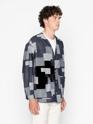 Naked & Famous Denim Wise Guy - Jacquard Denim - Indigo