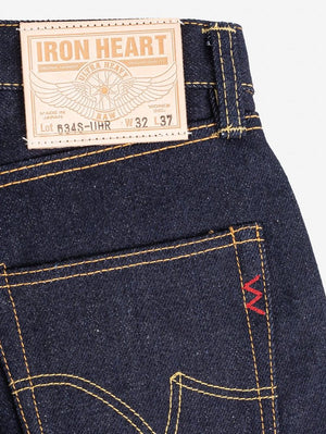 Iron Heart Denim IH-634S-UHR 21/23oz Raw Indigo Selvedge Denim Straight Cut