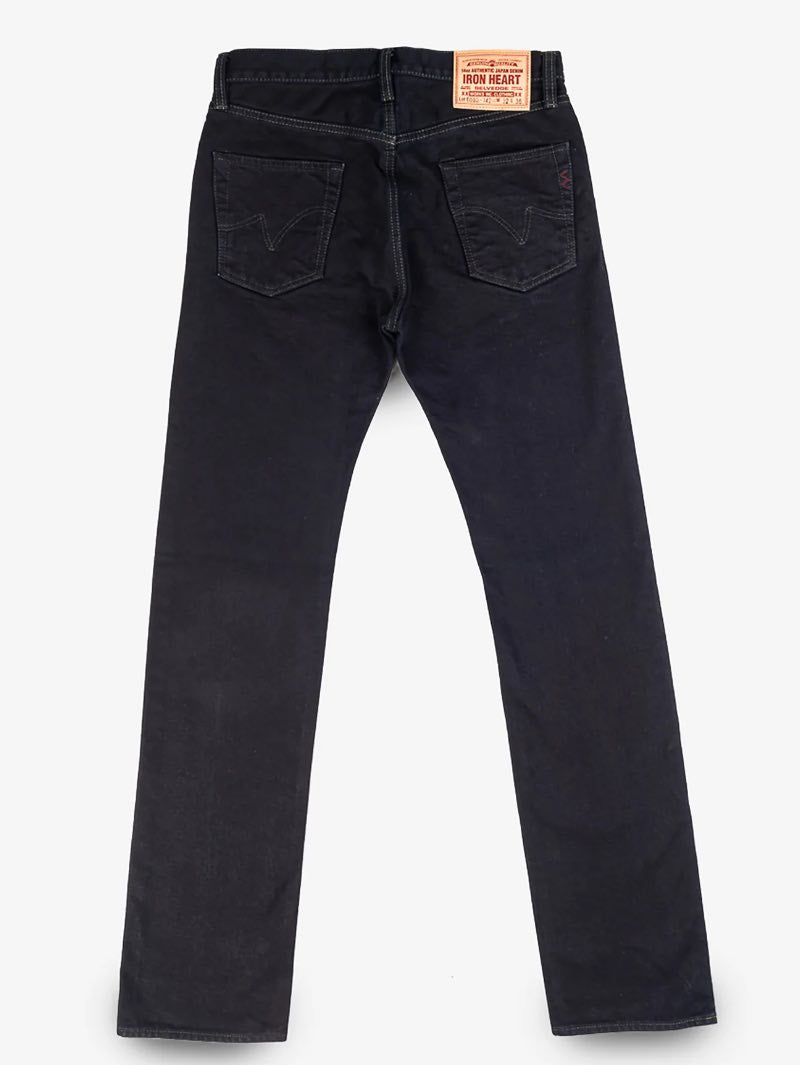 Iron Heart Denim IH-666S-142od Straight Cut 14oz Indigo Overdyed Black