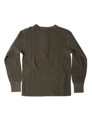 UES Clothing Brown Big Waffle Henley Shirt