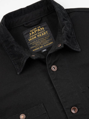 Iron Heart Denim Black IHJ-148-BRN 10oz Kurashikizome® Organic Cotton Duck Chore Jacket (Copy)