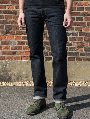 Iron Heart IH-666S-21  21oz Selvedge Denim Slim Straight Cut Jeans - Indigo