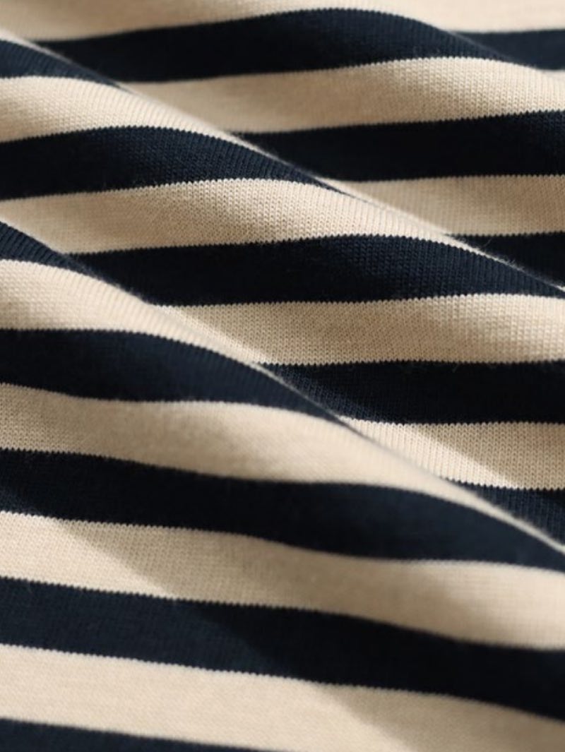 Far Afield Navy Stone BRETON STRIPE Shirt YARN DYED