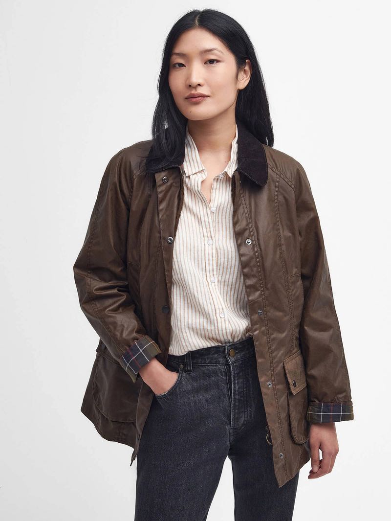 Barbour Beadnell Wax Jacket in Bark