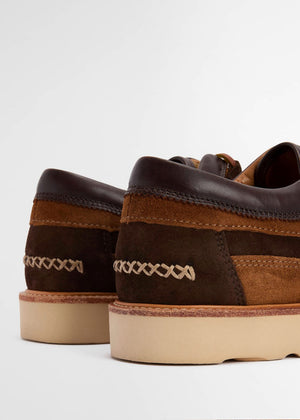 Barbour Men's Dark Brown Grindon Moccasin Shoes