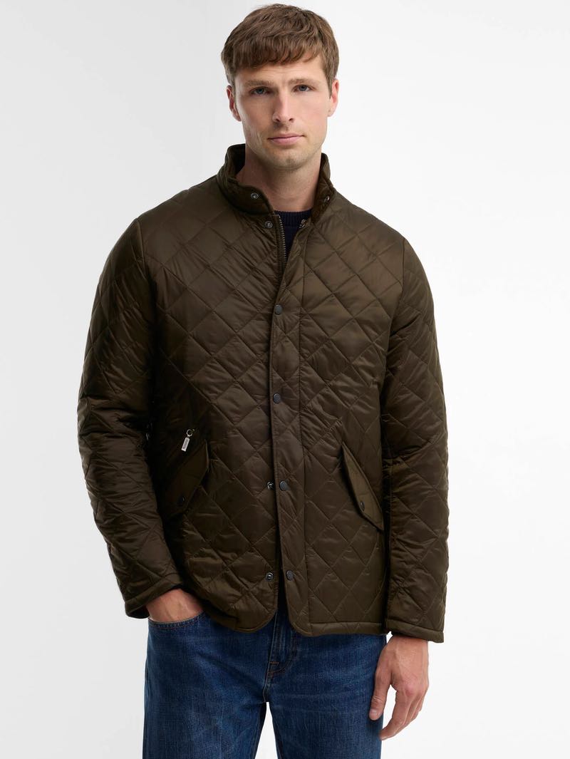 Barbour Olive Flyweight Chelsea Quilted Jacket