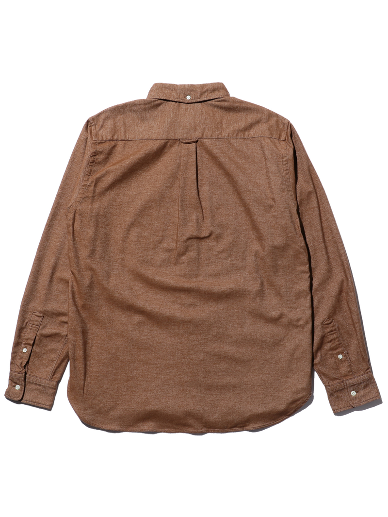 Beams Plus Brown B.D. Solid Flannel