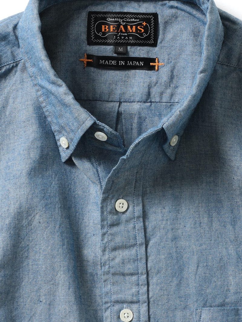 Beams Plus Button Down Chambray Shirt