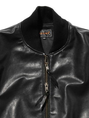 Beams Plus MIL Flight Jacket Leather Black