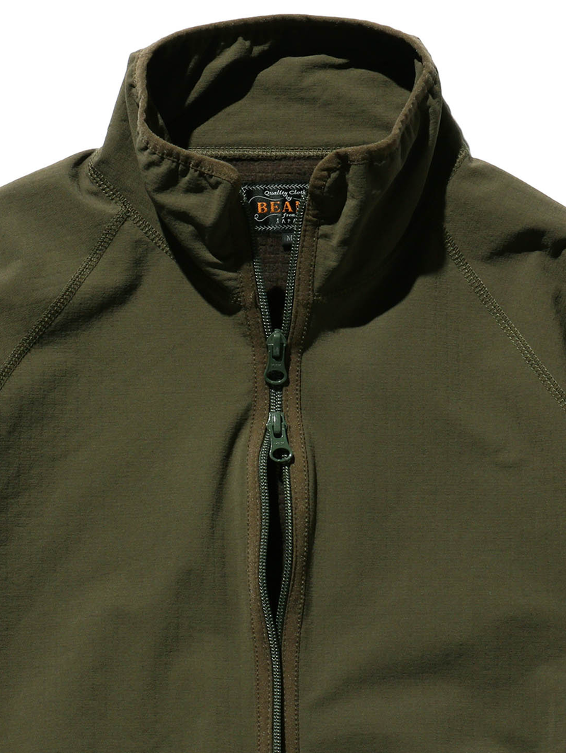 Beams Plus Olive MIL Liner Jersey Back Fleece