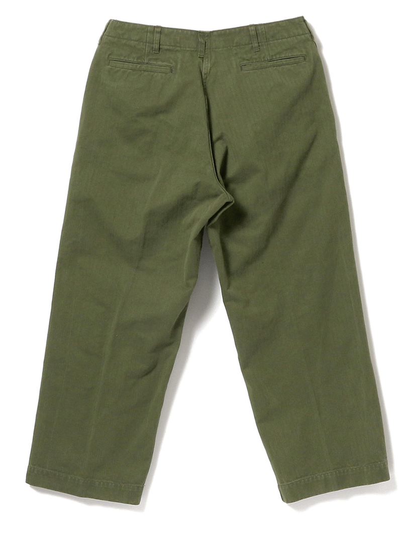 Beams Plus Olive MIL Trousers Herringbone