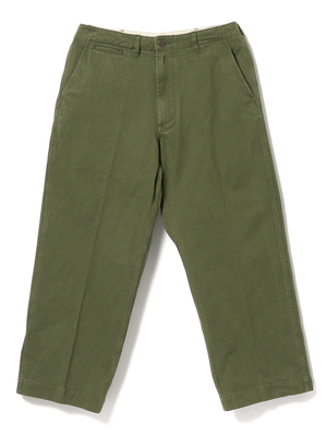 Beams Plus Olive MIL Trousers Herringbone