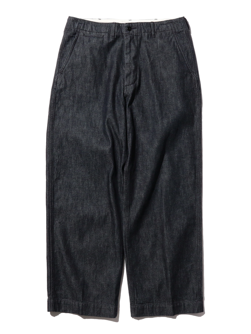 Beams Plus One Wash MIL Trousers Denim Double Dye
