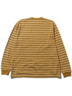 Beams Plus Pocket Tee Pin Stripe Gold