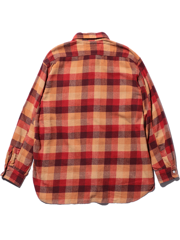 Beams Plus Red WORK Indian flannel Plaid - Mildblend Supply Co