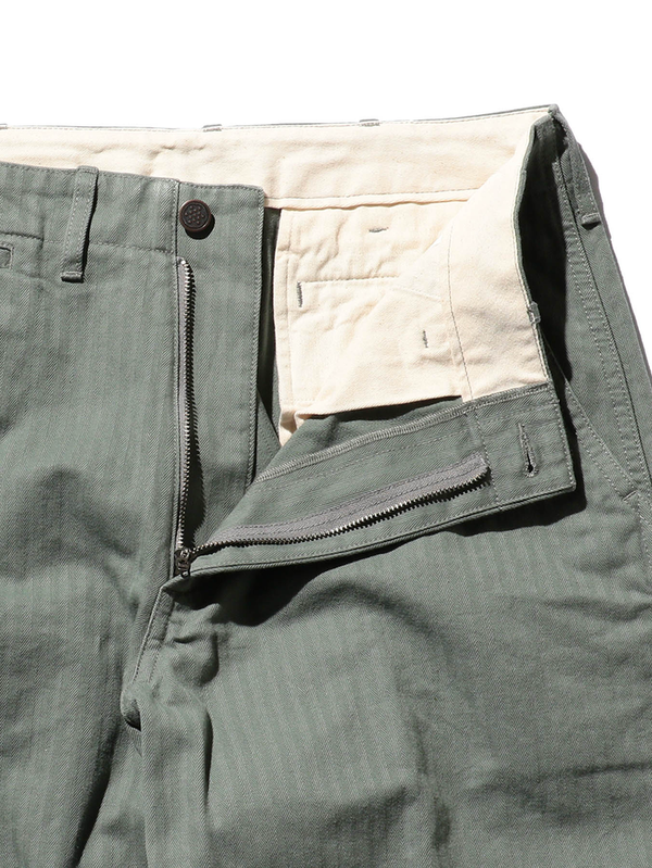 Beams Plus Sage MIL Trousers Herringbone - Mildblend Supply Co