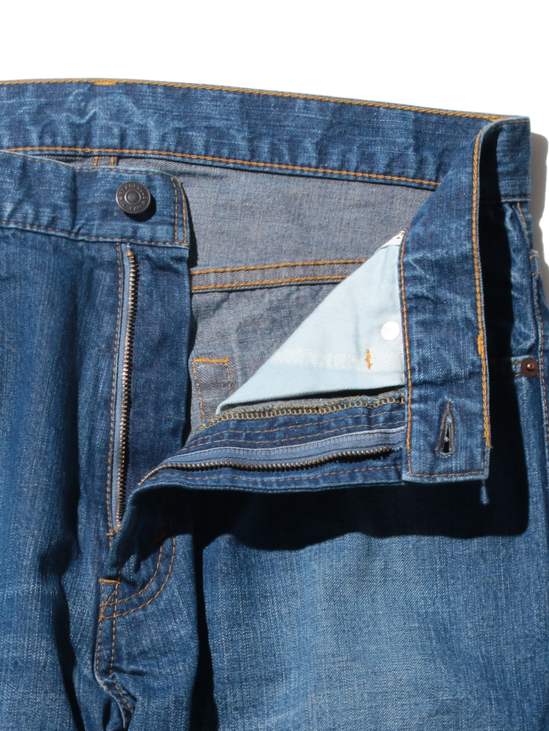 Beams Plus Used 5 Pocket Selvedge Wide Denim