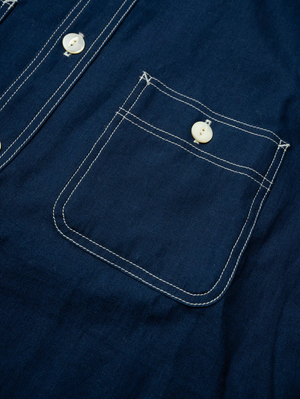 Big John MS003R Dark Indigo Chambray Work Shirt