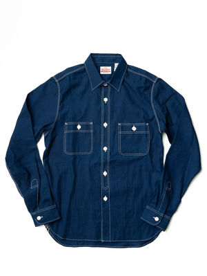 Big John MS003R Dark Indigo Chambray Work Shirt