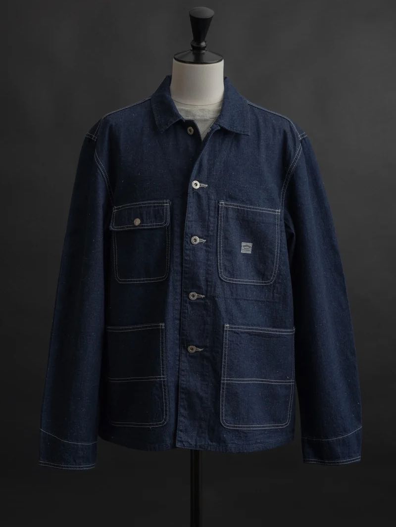 Big John WR623F Indigo Nep Denim World Workers Coverall Jacket
