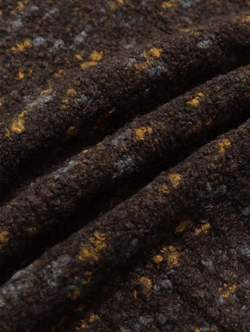 Far Afield Brown Multi CROPPER SLEEVELESS CARDIGAN - BOUCLE