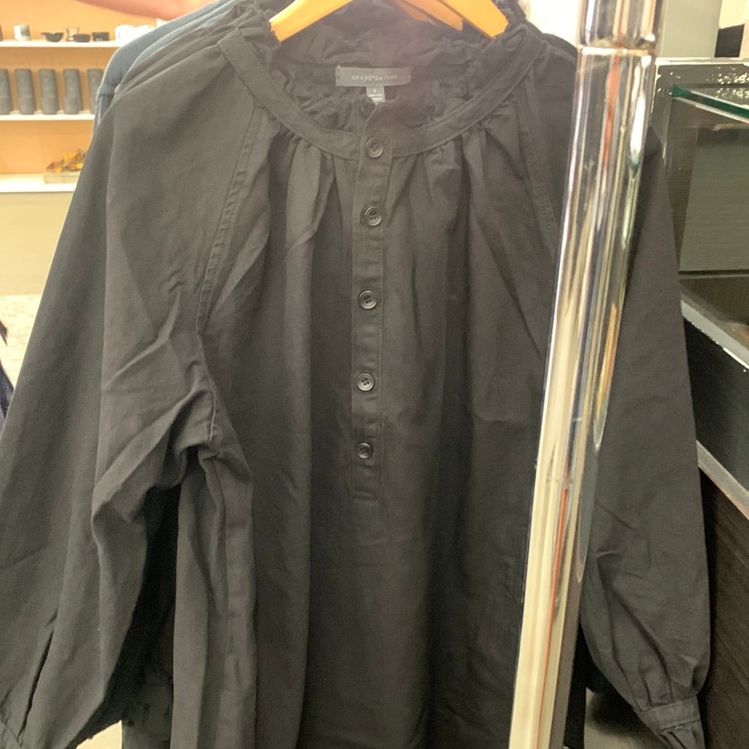 Grade & Gather Black Twill Dress