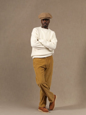 East Harbour F2613 Axel Mustard Wide Corduroy Pants