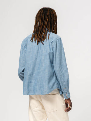 Eat Dust Indigo Chambray Western Shirt
