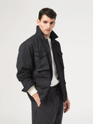 Eat Dust Jungle Jacket Gabardine Satin Asphalt